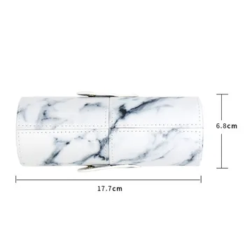 

1PC Fashion Makeup Brush Storage PU Leather Cosmetic Cup Case Makeup Brush Pen Holder Empty Storage Box Organizer Apr3
