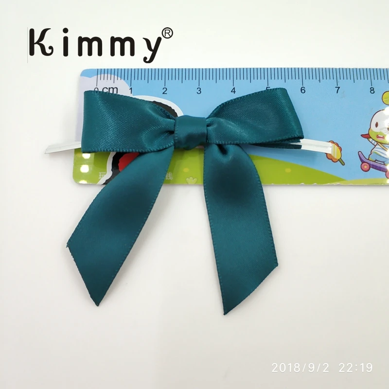 teal premade ribbon bow1
