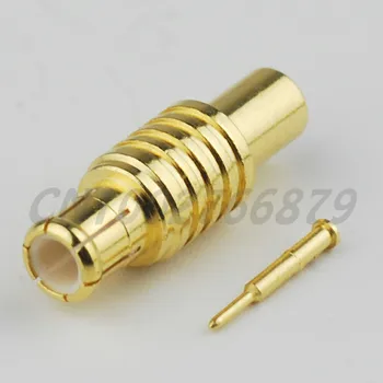 

100pcs RF electrical wire terminal connector MCX Plug Straight male connector for Semi-rigid Cable .086'' cable RG405