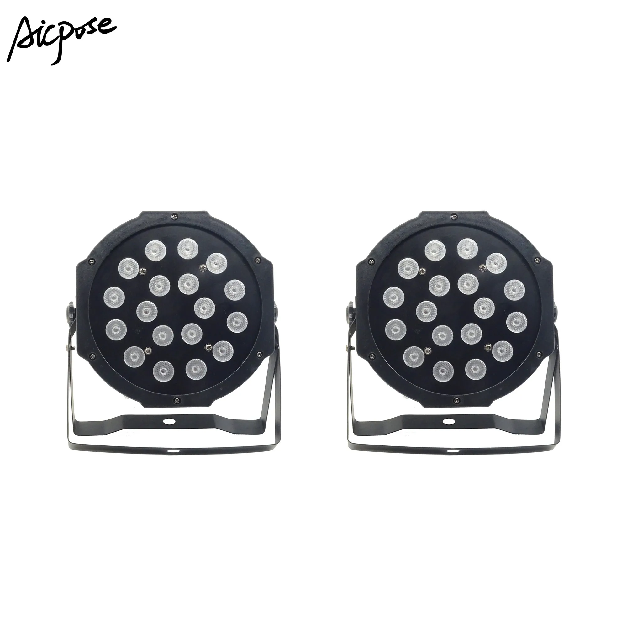 2 шт./лот 18 шт. 3 Вт светодиодные лампы бусины 18x3 led Par огни RGB 3в1 плоский par dmx512 Диско