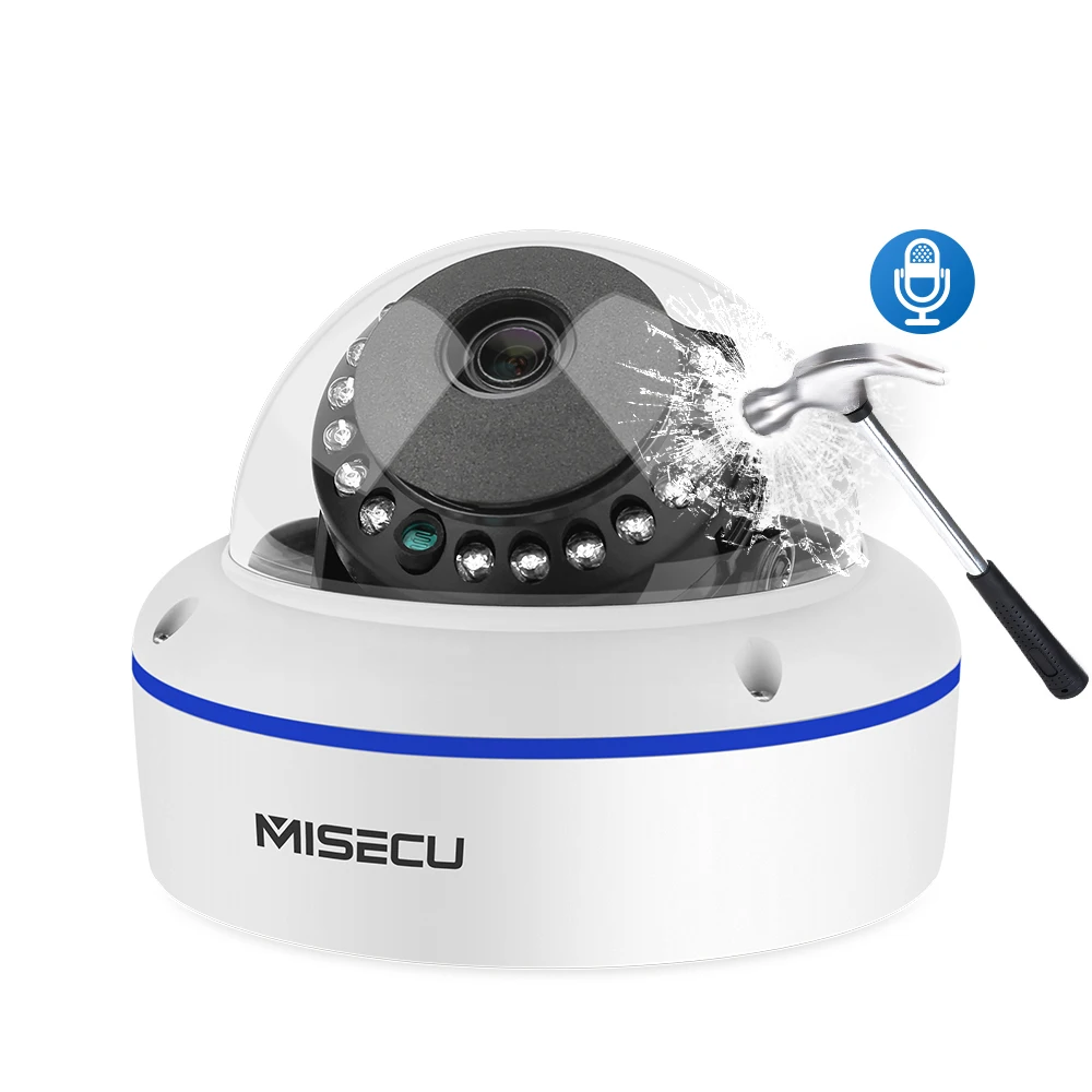 

H.265 Onvif IP Camera 5MP 2MP Audio Record Vandal-proof Night vision Surveillance IP Camera 1080P 25FPS POE Module Optional