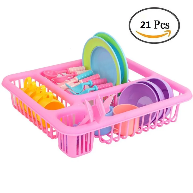 

21PCS/Set Children Toys Pretend House Play Game Dish washing Kitchen Tableware Sets Accessories Baby Cooking Toy Education Gifts