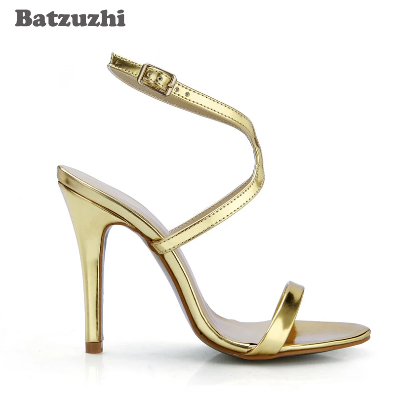 À Gladiateur Sexy Taille Parti 43 Or Femmes Batzuzhi Mode Sandales En Talons Cuir Stripper Chaussures Grande D'été nznOHqPI