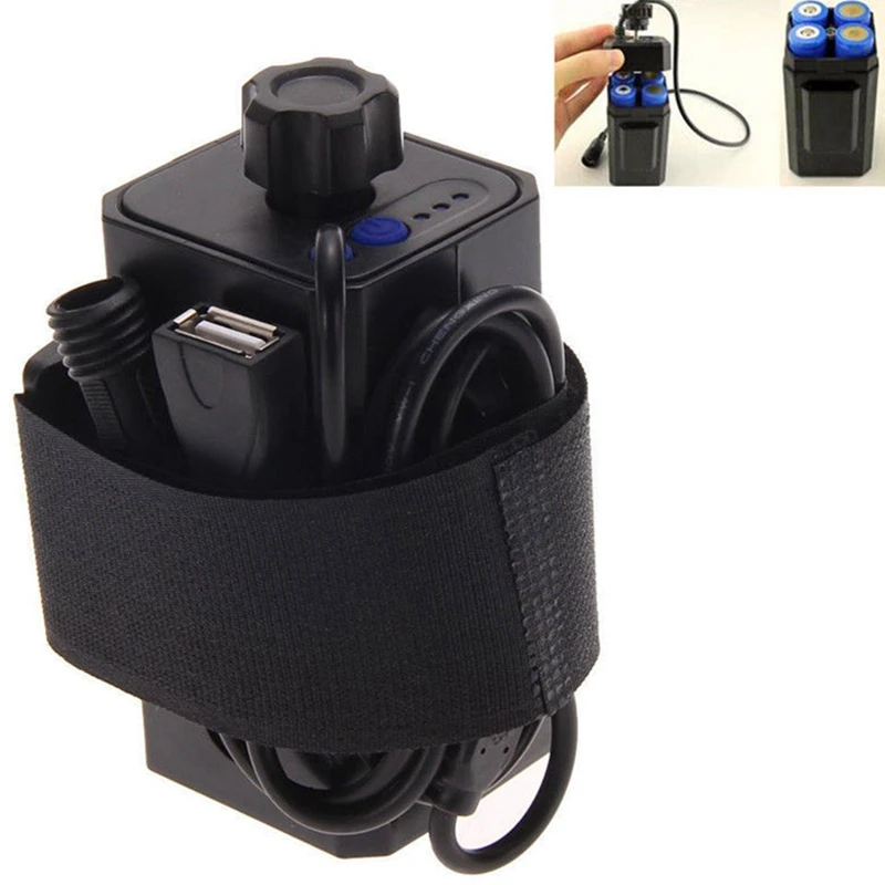 

GTF 8.4V 4x 18650 Waterproof Battery Pack Case House Cover For Bicycle Bike Lamp