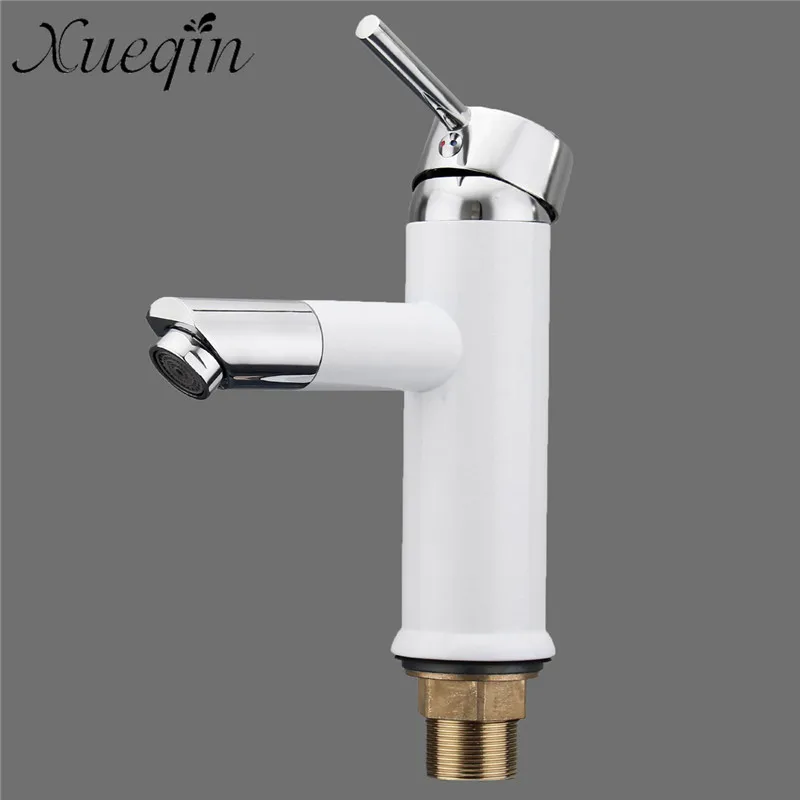 

Xueqin Hot And Cold Rotating Faucet Copper Water Tap Basin Kitchen Bathroom Wash chrome Single Handle Basin Faucet