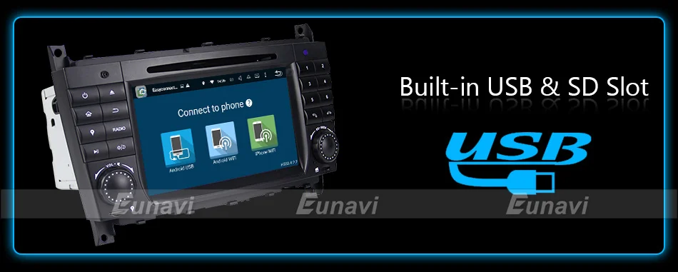 Eunavi 8 ядерный 2 Din Android 9 автомобильный dvd-плеер радио gps для c-класса W203 2004-2007 Clk W209 2005 A-w168 1998 2002 Clk-c209 DSP