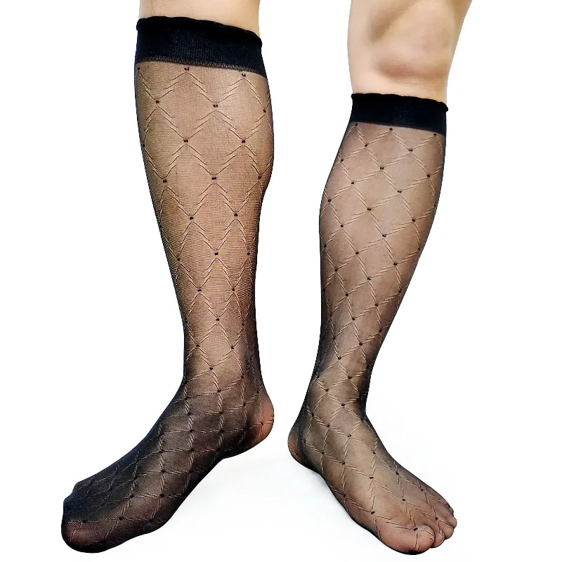 Мужские нейлоновые шелковые носки для кожаной обуви ультра тонкие прозрачные Softy See Thru сексуальные фетиш коллекция мужские шелковые носки