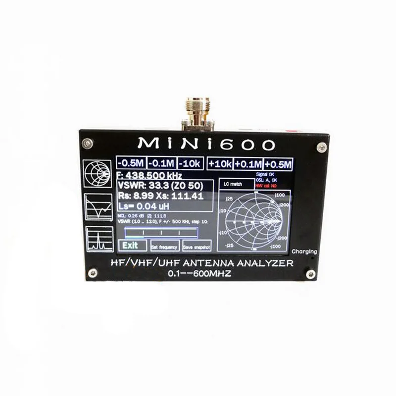 Новый 0 1 600 МГц HF/VHF/UHF антенный анализатор емкостный 4 3 &quotLCD сенсорный экран для