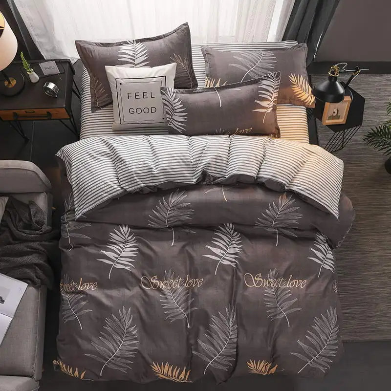 

Yellow duck Soft comfortable 4pcs Bedding Set Bed Linen Bed Set Sheet Duvet Cover Pillowcase king queen full twin size