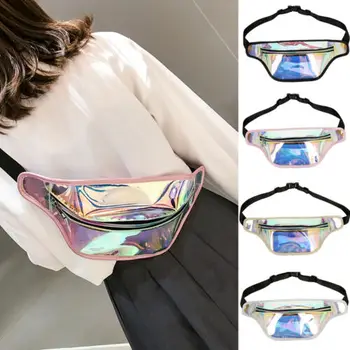 

Women Waist Packs Fanny Pack Shiny Leather Pouch Belt Waist Bum Bag Waist Phone Pocket Hot