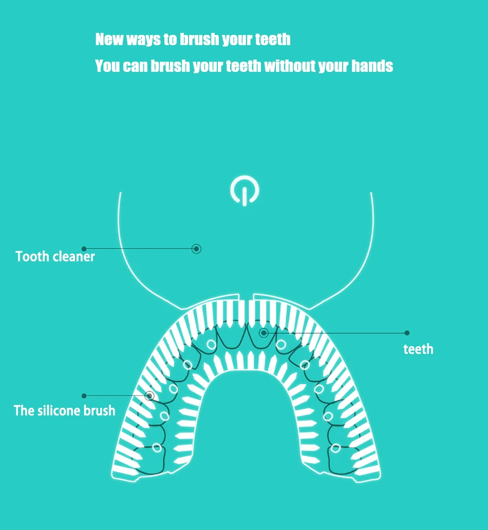 Электрическая звуковая зубная щетка Ultra sonic 360 градусов, интеллектуальная полностью зубная щетка для взрослых, уход за зубами, полностью автоматическая зубная щетка