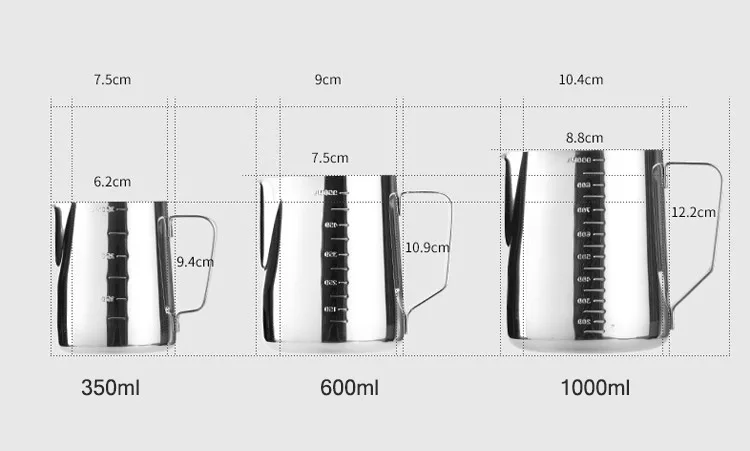 Ресторанный кувшин для вспенивания молока из нержавеющей стали эспрессо Кофейная кружка кувшин бариста кофейные чашки для капучино латте горшок кухонный инструмент