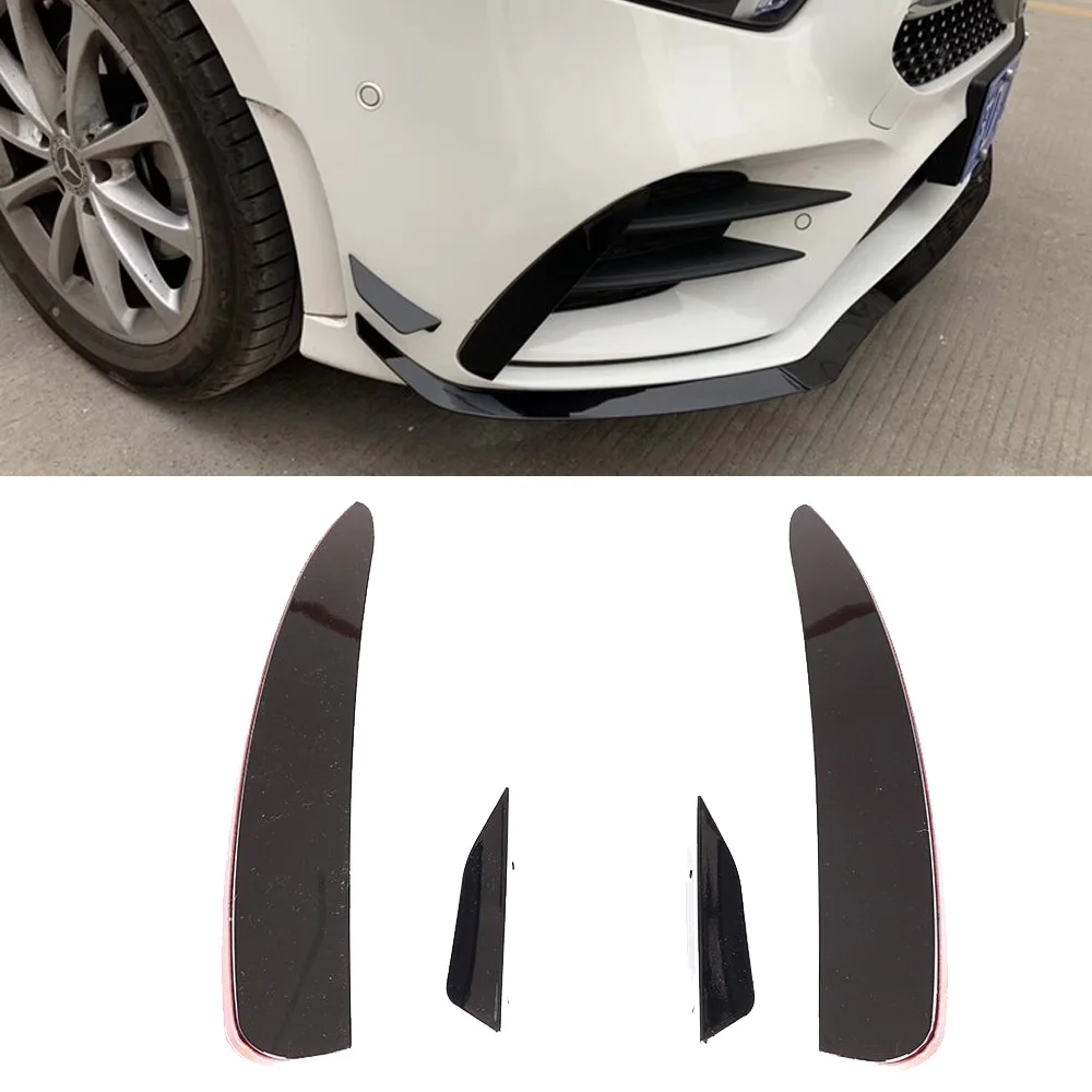W177 PP передний бампер для Mercedes Benz A Class A220 A200 A35 A45 AMG Splitter Diffuser Fins Body Kit 2019 2020|Обвесы| |
