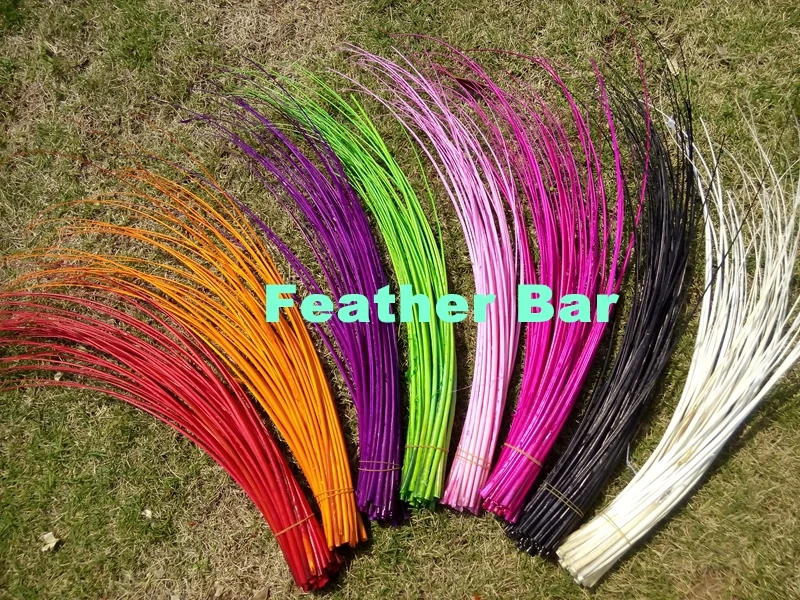 

50pcs/Lot 8 colors slected 35-40cm Ostrich Feather Hard Rod Headwear&Hat Accessories Ostrich Quill Spines For DIY Millinery