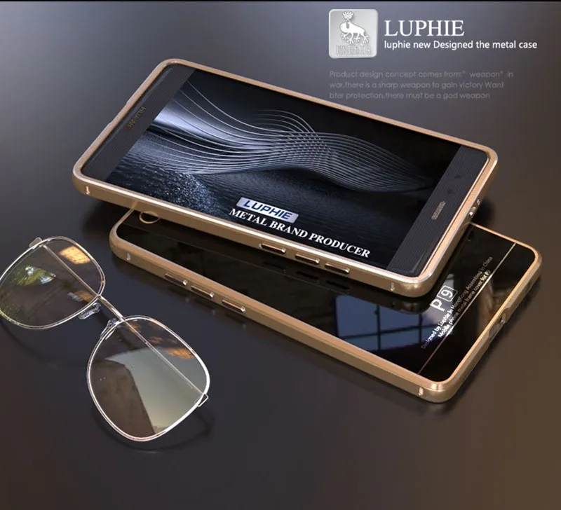 For huawei P9 case tempered glass cover metal bumper (2)