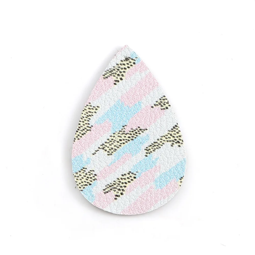 

DoreenBeads PU Leather Pendants Waterdrop Multicolor Jewelry Findings Accessories Wholesale 56mm(2 2/8") x 38mm(1 4/8"), 50 PCs