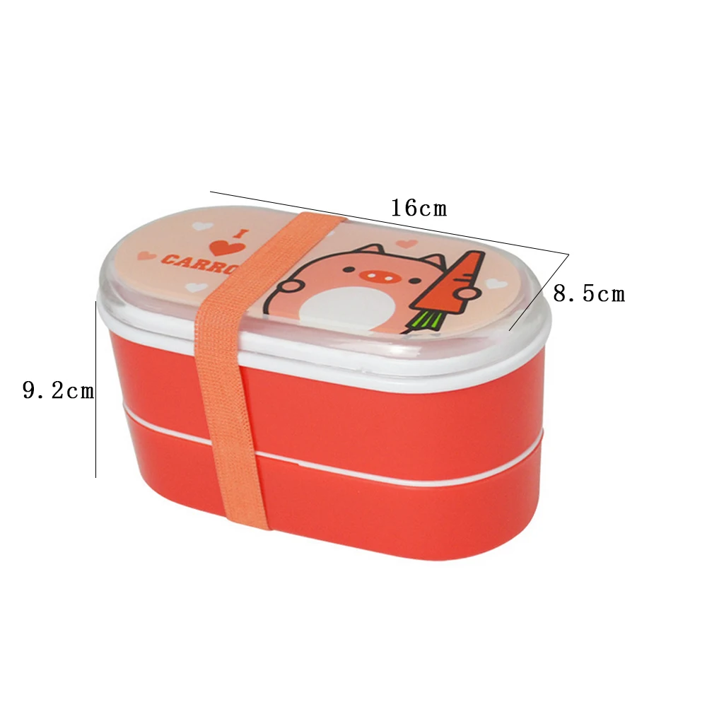 Портативный пластиковый контейнер для еды с героями мультфильмов, здоровый Ланч-бокс, бэнто-боксы, столовая посуда для студентов, столовые приборы для детей, 1 шт - Цвет: E 16X8.5X9.2cm