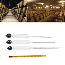 3 шт. спиртометр тестер от 0 до с термометром гаджет чехол Комплект для винных инструментов