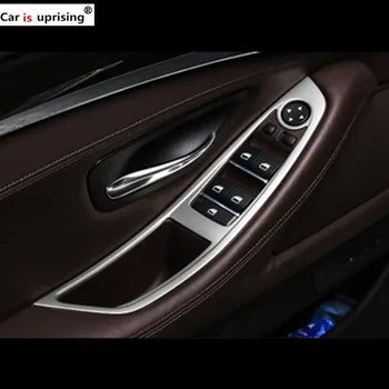 

For BMW F10 F07 5 Series Stainless steel Car Interior Window Switch Frame Door Bowl Cover Trim CAR Sticker 2011-2017 Accessories