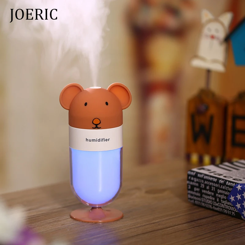 

JOERIC Fashion Ultrasonic Air Humidifier Aroma Diffuser for Home Car Aromatherapy Diffusers Humidifiers USB Fogger with LED Lamp