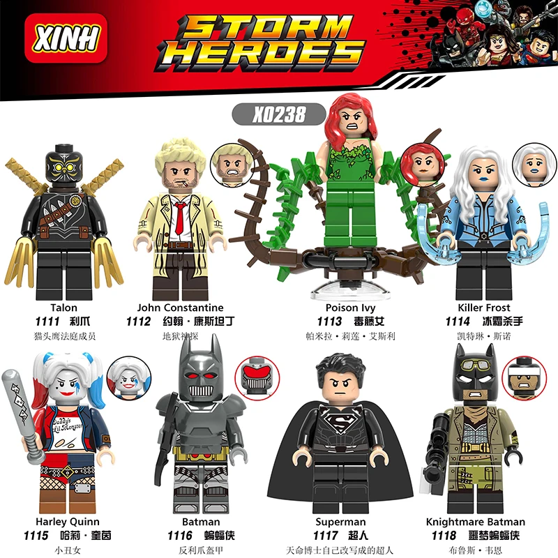 

50Pcs/Lot Building Blocks Avengers 4 EndGame Super Heros Space Talon John Constantine Killer Frost Bricks Figures Toys X0238