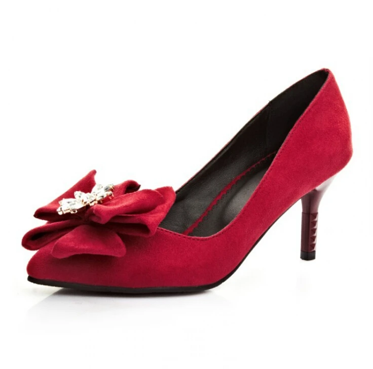 Kleine 62 Wies Yards Schuhe Mode Mit Frühling Wind Große 26 rot Hochhackigen W518 Bogen Frau Diamant Duftenden Schwarzes pqrFxp