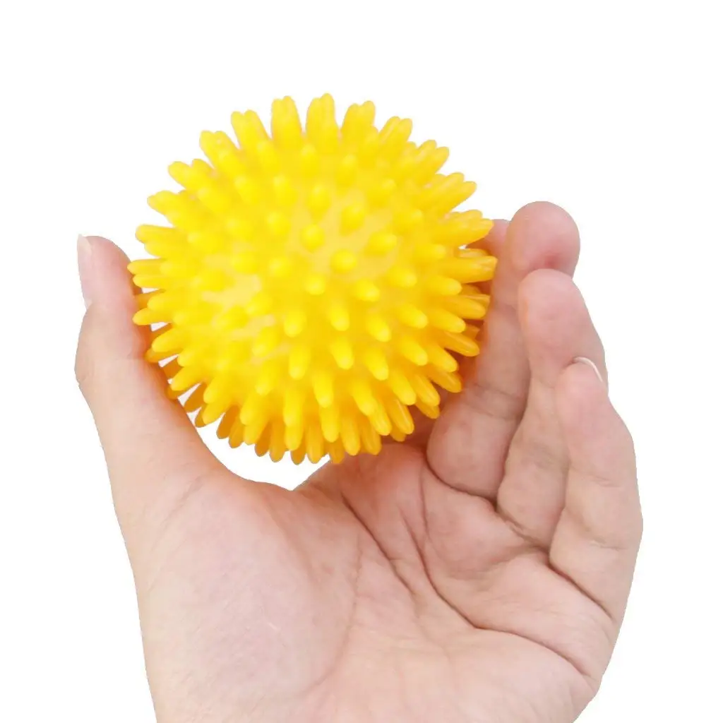 Массажный мяч B go to Picots массаж от стресса рельеф 8 см желтый