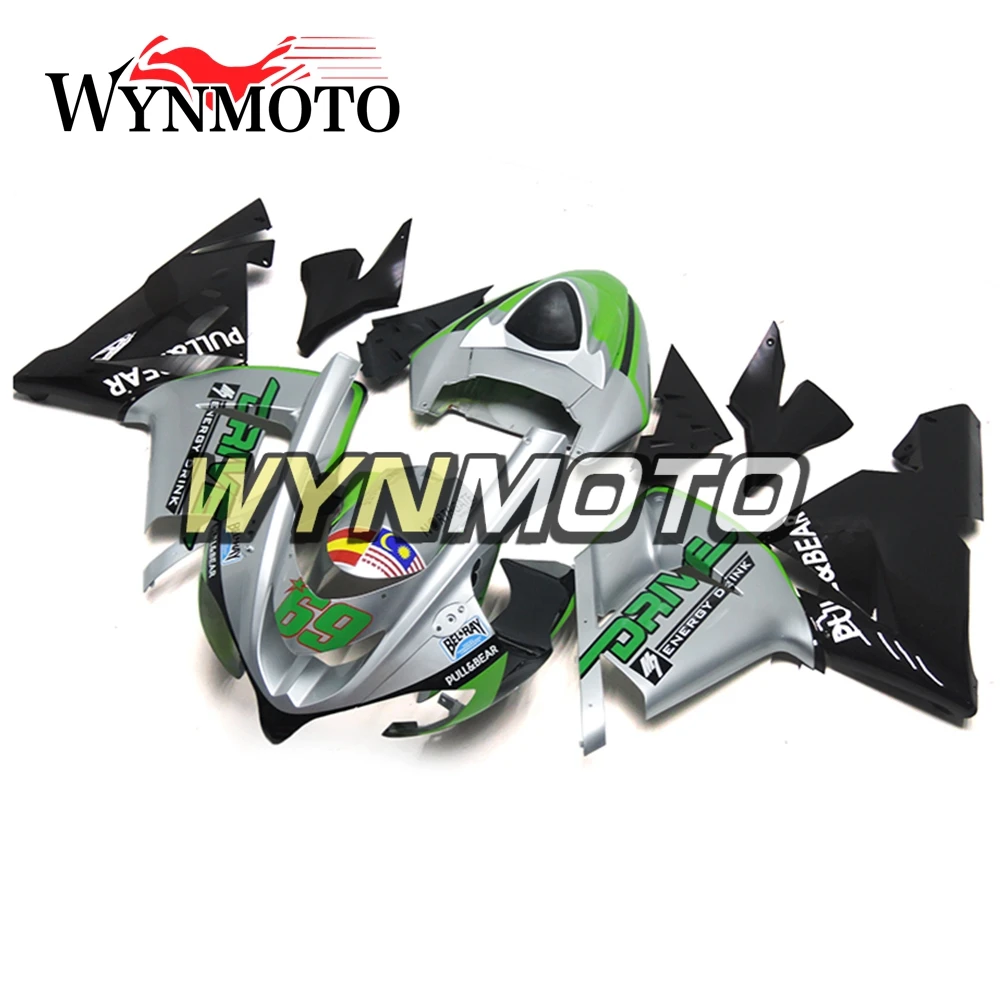 

Complete Silver Green Fairings For Kawasaki ZX-10R ZX10R 2004-2005 04 05 Year Injection ABS Plastics Motorbike Covers Panels New