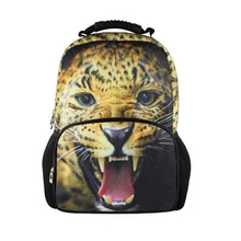 Grandes Niños Leopard Animal mochila Adolescente Niños Niñas Fresco Perro León Backbag Viajes Mochila para Niños de La Manera de Los Hombres