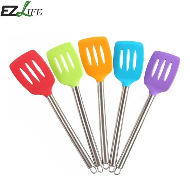 

Silicone Fried Turner Heat Resistant Nonstick Slotted Turners Utensil Frying Pan Pot Shovel Spatula Scoop Cooking Tool 1pc
