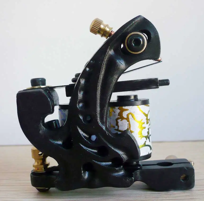 

10Pcs/lot Pro Casting Iron Tattoo Machine 10 Wraps coil stainless steel Tattoos Body Art Gun Coil Machine LPC-ITM-7016-1A