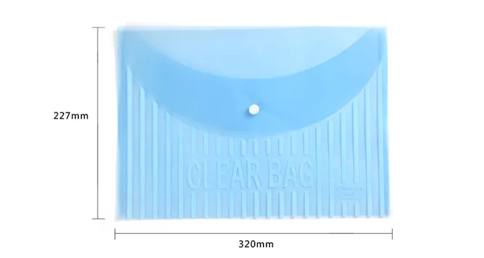 12 шт./лот высокого качества прозрачный ПВХ a4 Папки и файлы подачи документов мешок канцелярских принадлежностей школьные канцелярские