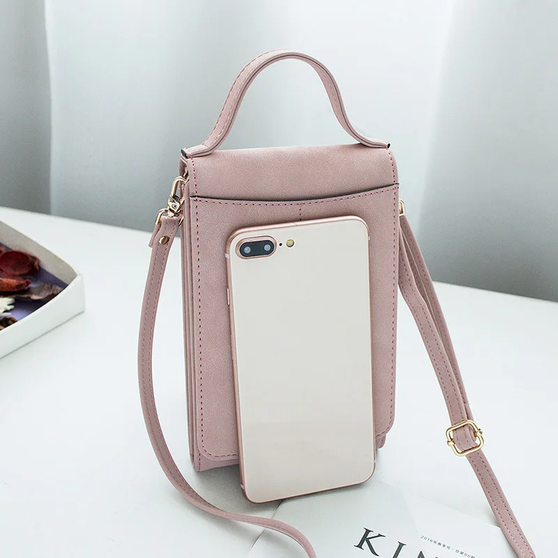 2019 النساء المحافظ و حقائب جلدية الفاصل البسيطة حقيبة جيب للهاتف الكتف أكياس Crossbody للنساء حقائب و المحافظ