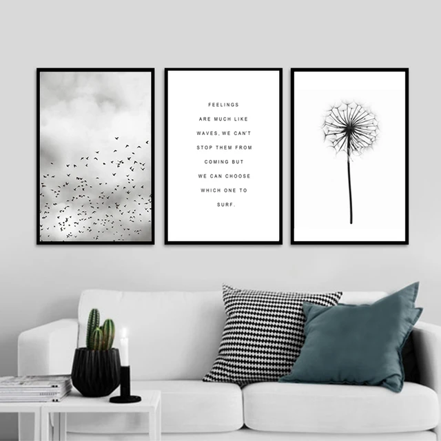 Abstract landscape quotes canvas painting black white poster print nordic wall art picture for living room Abstract landscape quotes canvas painting black white poster print nordic wall art picture for living room
