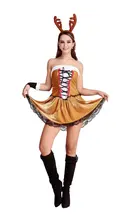 Europa navidad ciervos animal cosplay ds de halloween brown dress disfraces para mujeres disfraces adultos disfraces cosplay traje atractivo