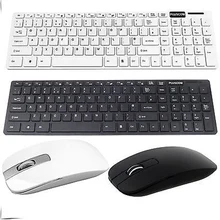 Наборы 2,4G Ультра тонкий коммерческий Teclado водонепроницаемый беспроводной клавиатура и мышь подходит для бизнеса ноутбук и компьютер офис