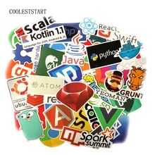 50pcs Java Internet JS Php Docker Bitcoin Html Cloud Programming Language APP Logo Funny Stickers for