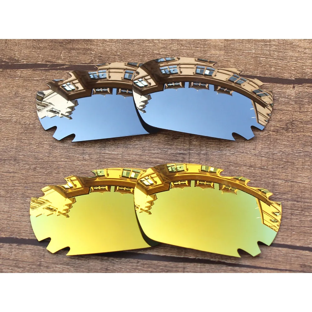 

Vonxyz 2 Pairs Chrome Mirror & 24K Mirror Polarized Replacement Lenses for-Oakley Jawbone Vented Frame