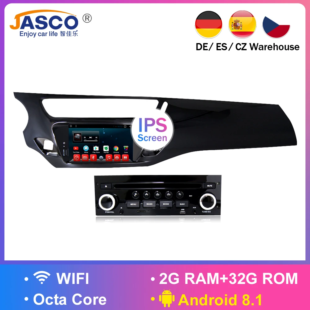 

Jasco 7" Android 6.0 In Dash Car DVD Player GPS Navigation for Citroen C3 DS3 Auto Wifi Bluetooth RDS Radio Audio Video Stereo