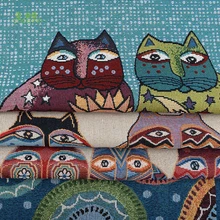 Chainho, кошки, окрашенная в пряже полиэфирная хлопковая Лоскутная ткань, жаккардовая ткань для DIY швейной подушки, Cutain, сумки материал, CLP006