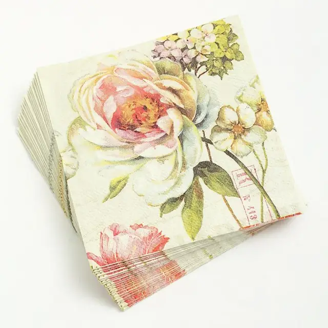 1 sheet Decoupage Napkin 25*25cm 3 ply paper serviettes for decoupage
