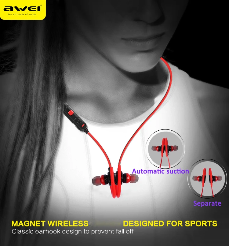 Awei A620BL Bluetooth наушники гарнитура беспроводные наушники стерео звук спортивные наушники для iPhone Xiaomi samsung fone de ouvido