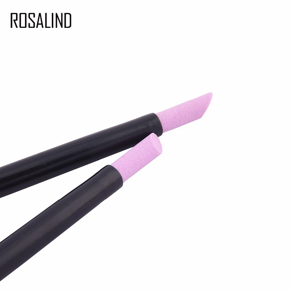 

Rosalind 1PCS Two Ways Manicure Cuticle Stick Pen Spoon Manicure Pedicure Quartz Srubs Stone Care Tools Nail Art Pusher