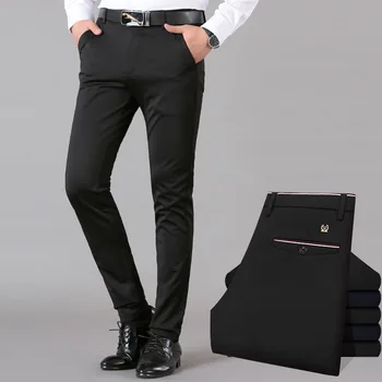 

Men casual pants Slim summer thin Solid color Straight pants Man K115