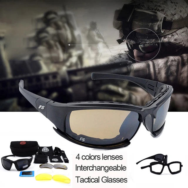 Tactical X7 Polarized Glasses Military Shooting Airsoft Paintball Safety Goggles Outdoor Hunting