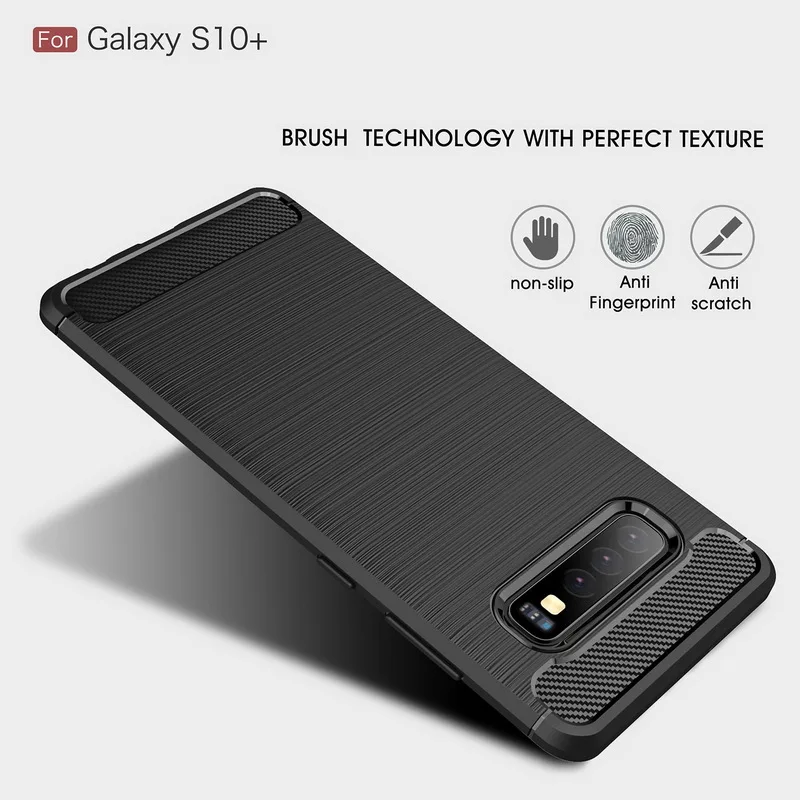 

Shockproof Carbon Fiber Case For Samsung Galaxy S10 S10e S9 S8 Plus Note 9 8 A8s A7 A9 A6 A8 2018 Scrub Soft Silicon Back Cover