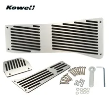 KOWELL Non-Slip Foot Rest Fuel Gas Brake Clutch Pedals Plate Cover Car Pedal Pads For BMW X5 E70 F15 / X6 E71 F16 Footrest Pad