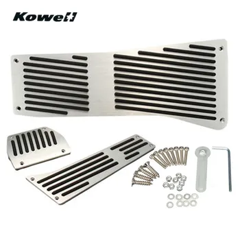

KOWELL Non-Slip Foot Rest Fuel Gas Brake Clutch Pedals Plate Cover Car Pedal Pads For BMW X5 E70 F15 / X6 E71 F16 Footrest Pad