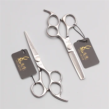 

5.5" 16cm 440C Mr Rabbit Silver Scissors for Hairstyle Professional Hairdressing Scissors Cutting Shears Thinning Scissors M9011