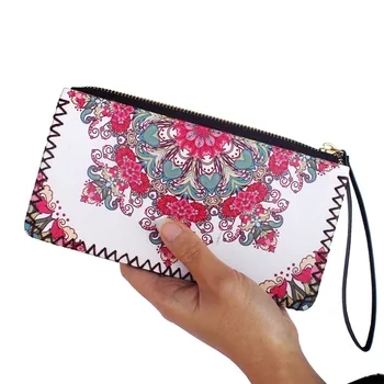 

Women's Wallet Thin Band Wrist Band Female Handbag Floral Wallet